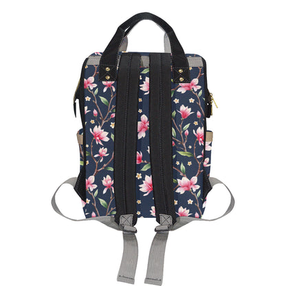 Magnolia Pattern Print Design MAG09 Diaper Bag Backpack