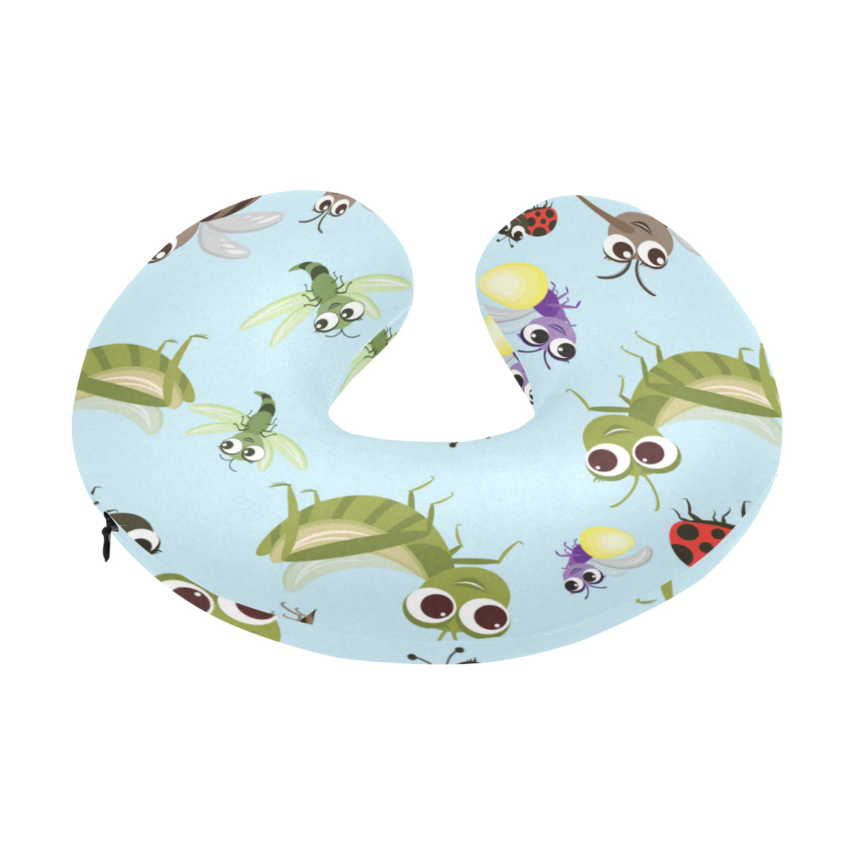 Ladybug Pattern Print Design 01 U-Shaped Travel Neck Pillow
