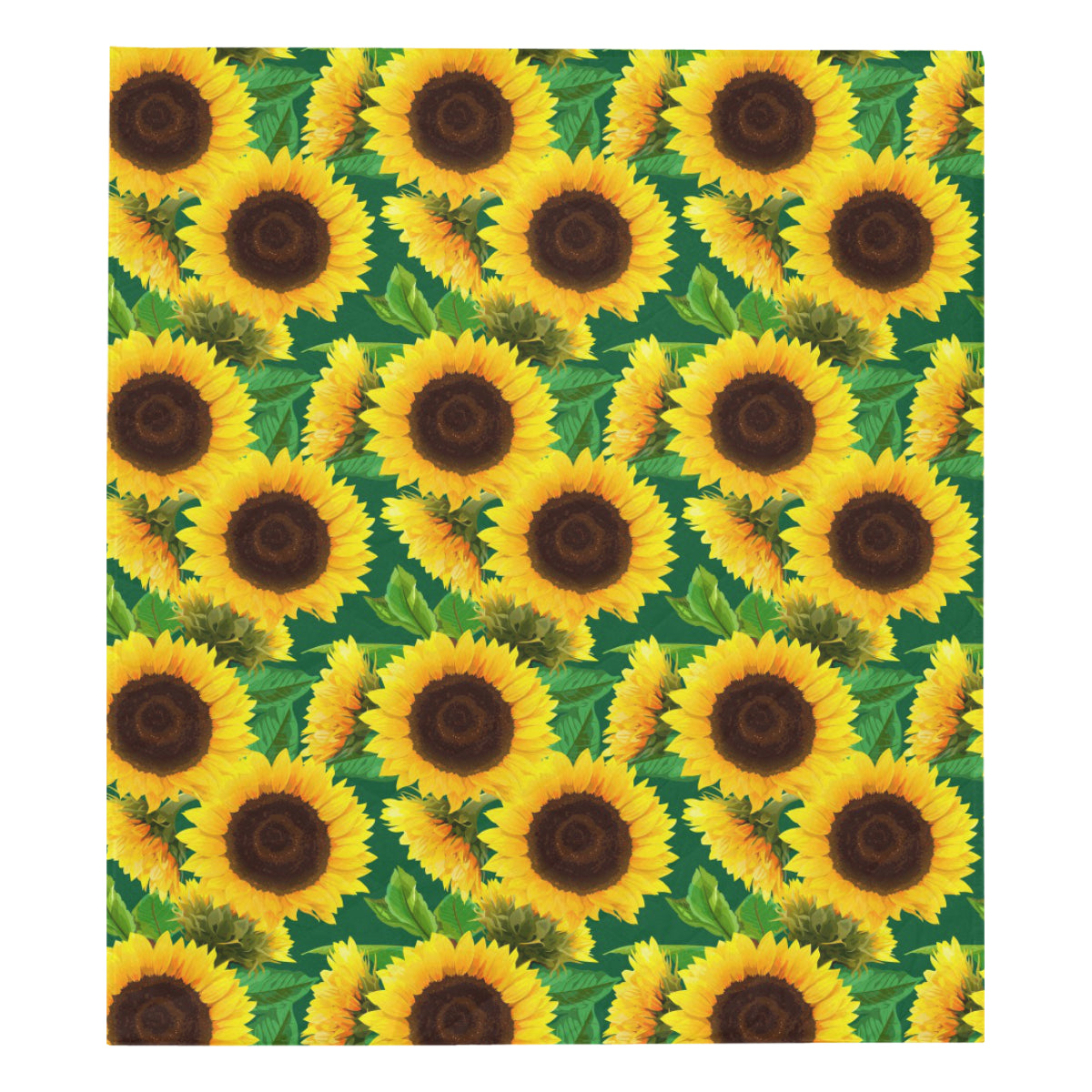 Sunflower Pattern Print Design SF02 Premium Quilt