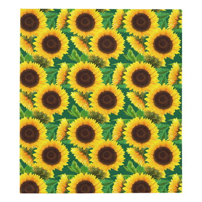 Sunflower Pattern Print Design SF02 Premium Quilt