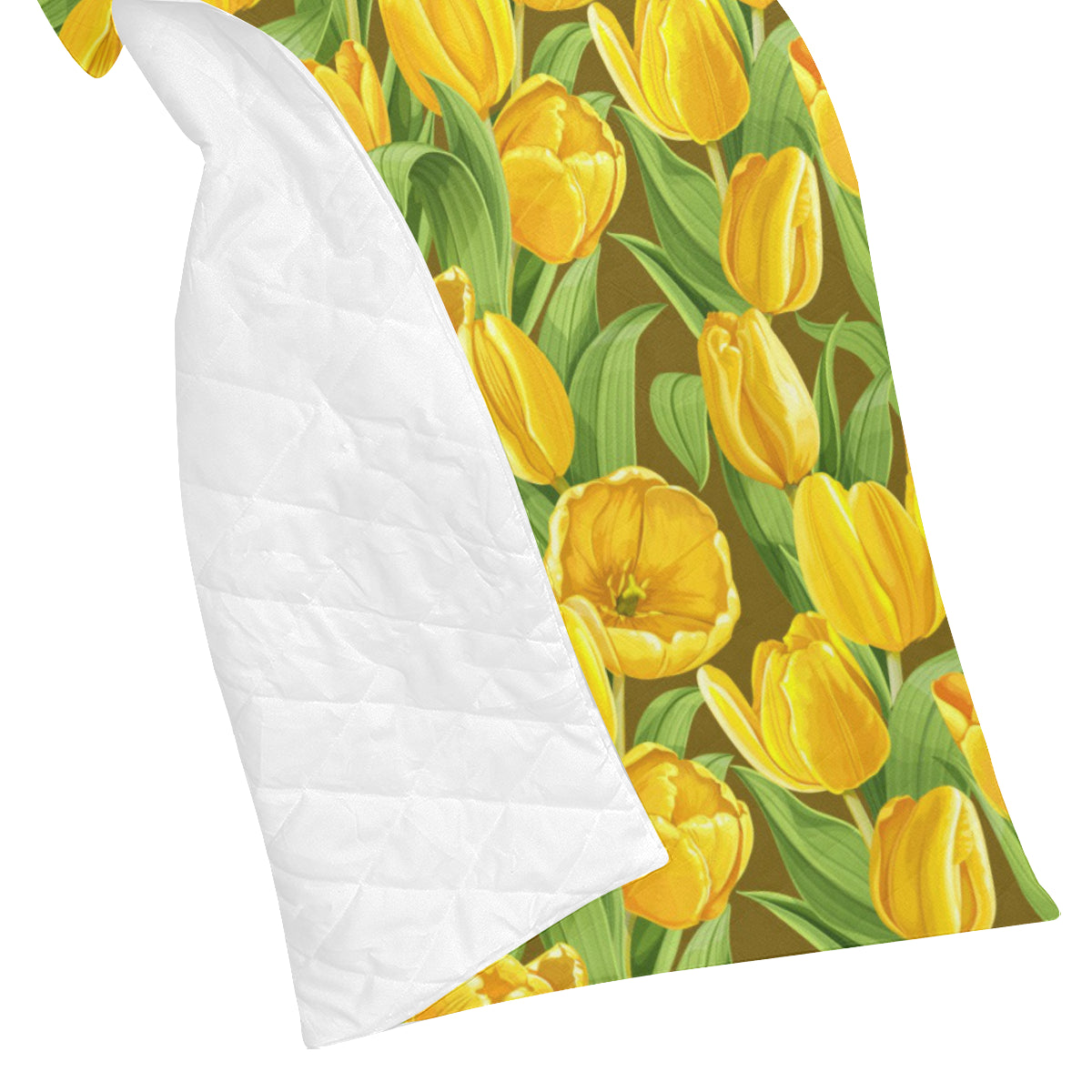 Tulip Yellow Pattern Print Design TP010 Premium Quilt