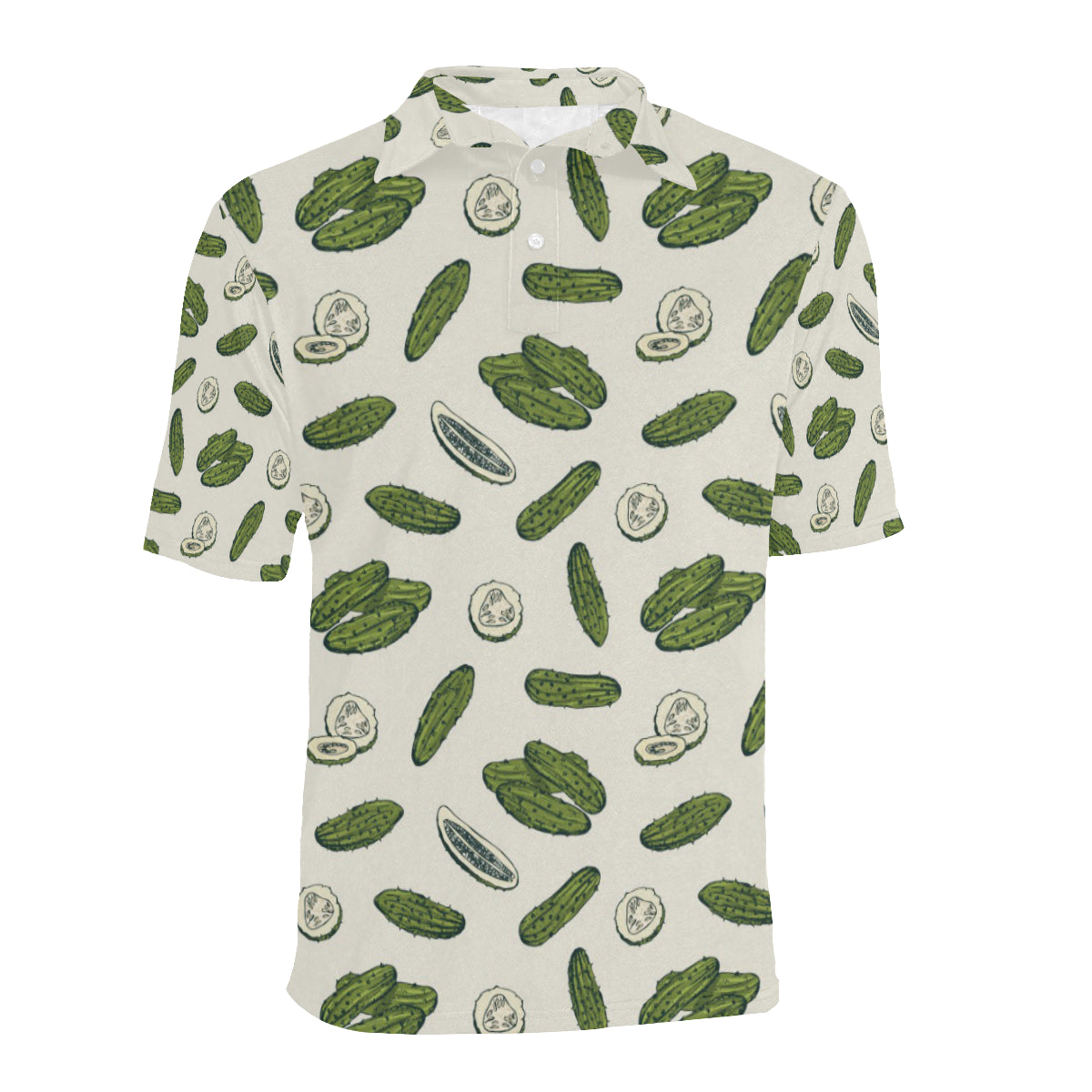 Cucumber Pattern Print Design CC05 Men Polo Shirt