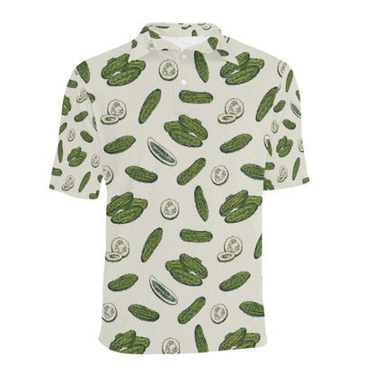Cucumber Pattern Print Design CC05 Men Polo Shirt