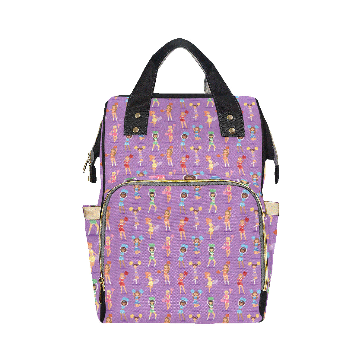 Cheerleader Pattern Print Design 02 Diaper Bag Backpack