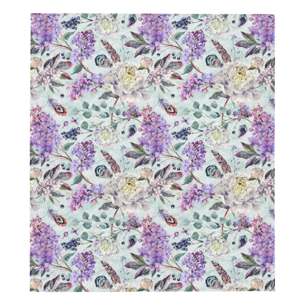 Lilac Pattern Print Design LI06 Premium Quilt