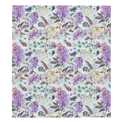 Lilac Pattern Print Design LI06 Premium Quilt
