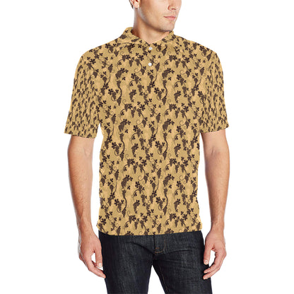 Wine Grape Design Print Men Polo Shirt