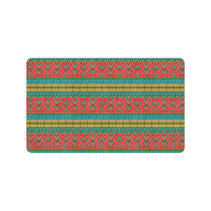 African Colorful Zigzag Print Pattern Rubber Doormat