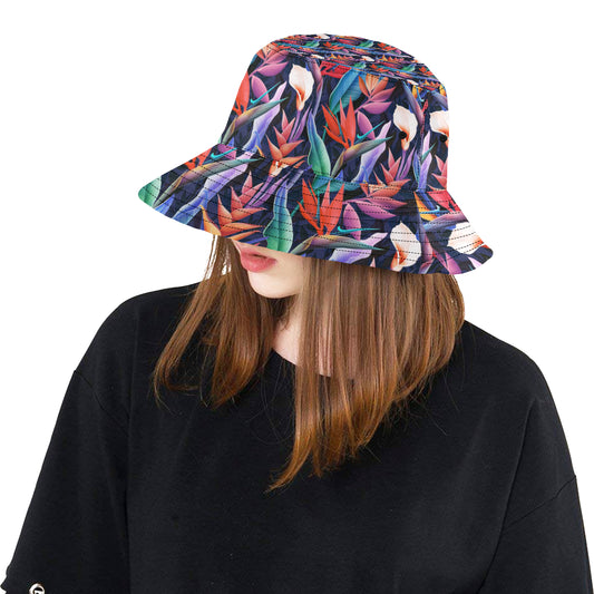 Tropical Flower Pattern Print Design TF023 Unisex Bucket Hat
