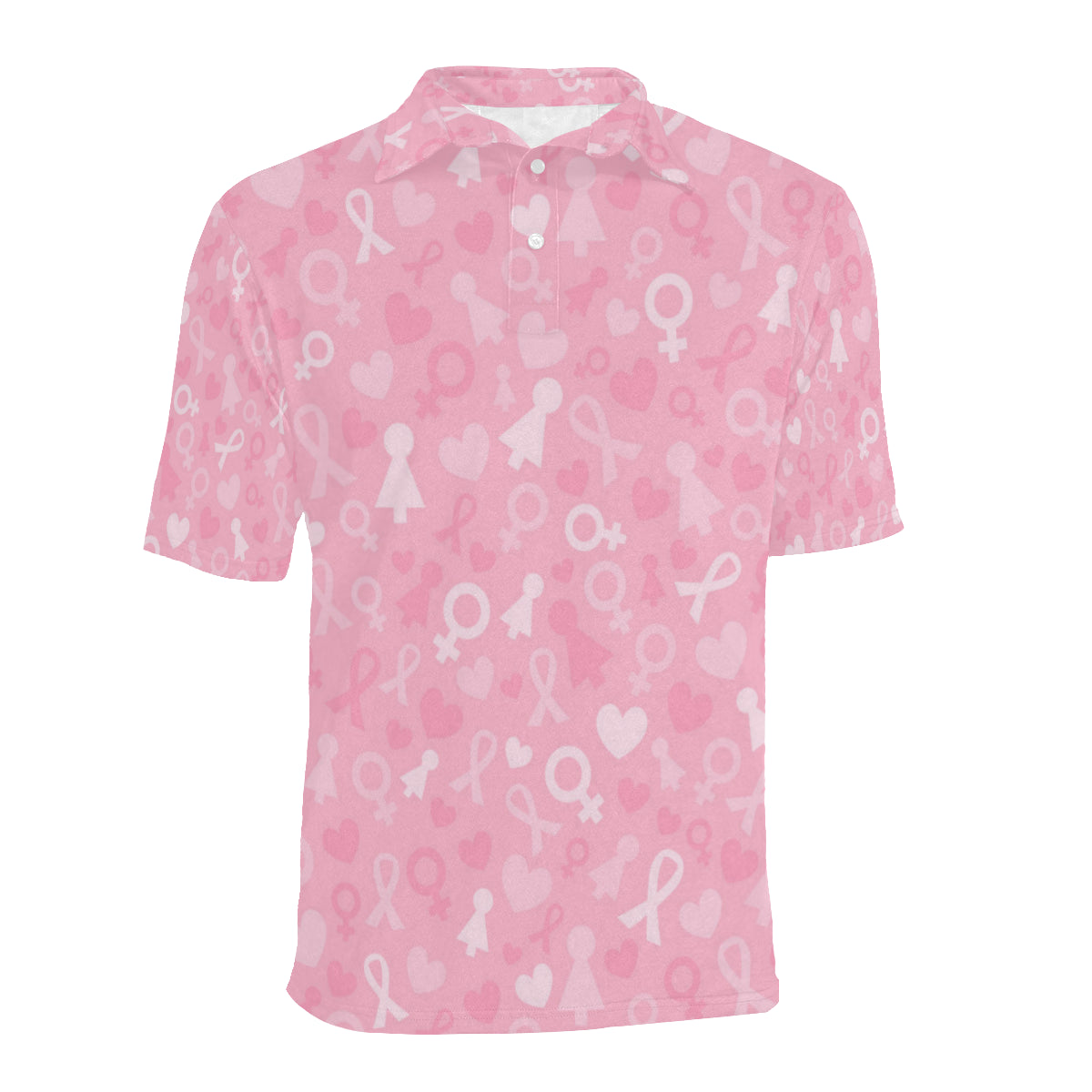 Breast cancer Pattern Print Design 01 Men Polo Shirt
