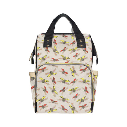 Ladybug Pattern Print Design 04 Diaper Bag Backpack