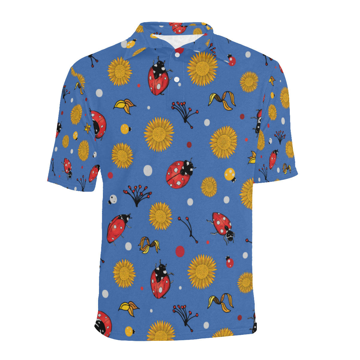 Ladybug Pattern Print Design 05 Men Polo Shirt