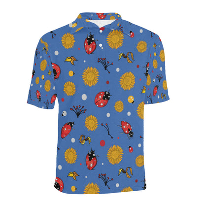 Ladybug Pattern Print Design 05 Men Polo Shirt
