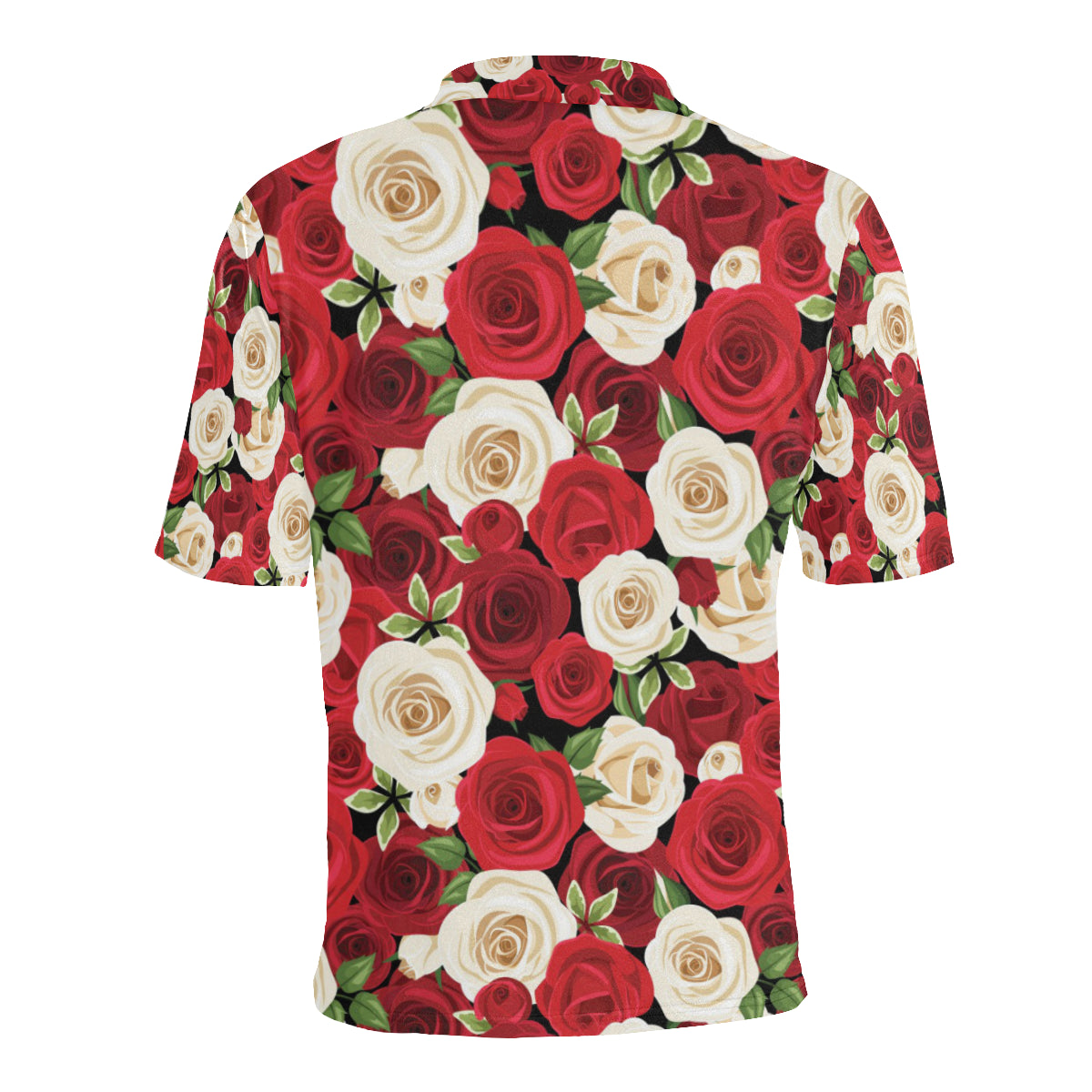 Rose Pattern Print Design RO06 Men Polo Shirt