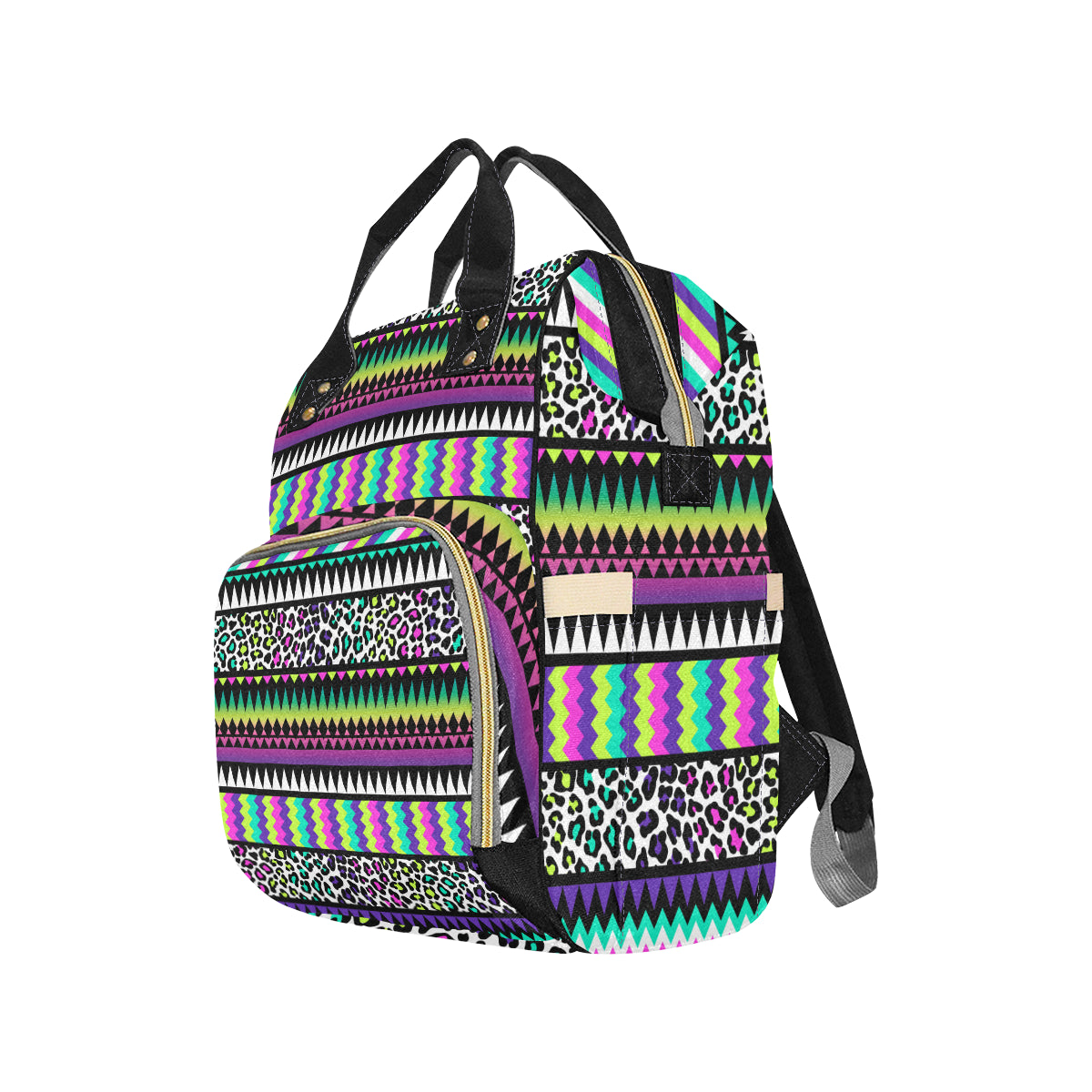 Animal Skin Aztec Rainbow Diaper Bag Backpack
