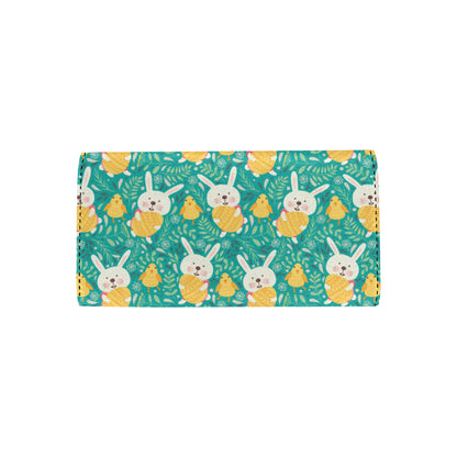 Easter Eggs Pattern Print Design RB02 Women's Trifold Wallet