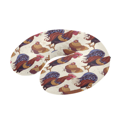 Rooster Pattern Print Design A03 U-Shaped Travel Neck Pillow