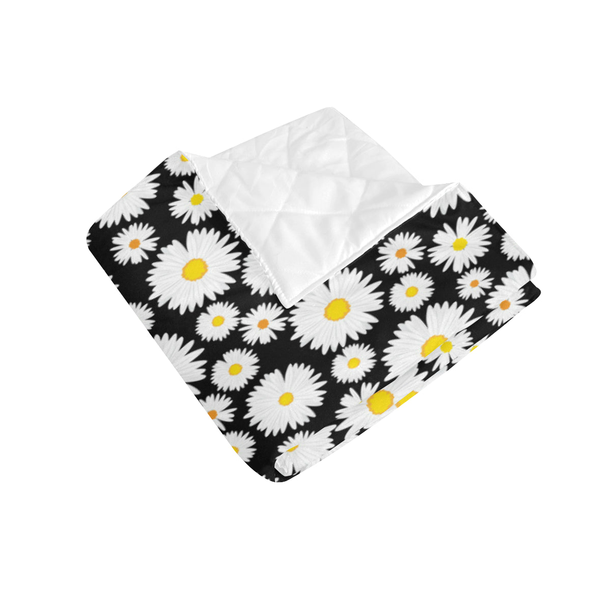 Daisy Pattern Print Design 01 Premium Quilt