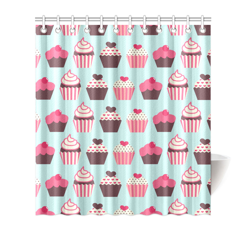 CupCake Print Pattern Shower Curtain