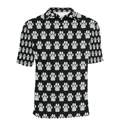 Paw Pattern Print Design A02 Men Polo Shirt