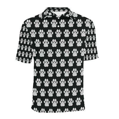 Paw Pattern Print Design A02 Men Polo Shirt