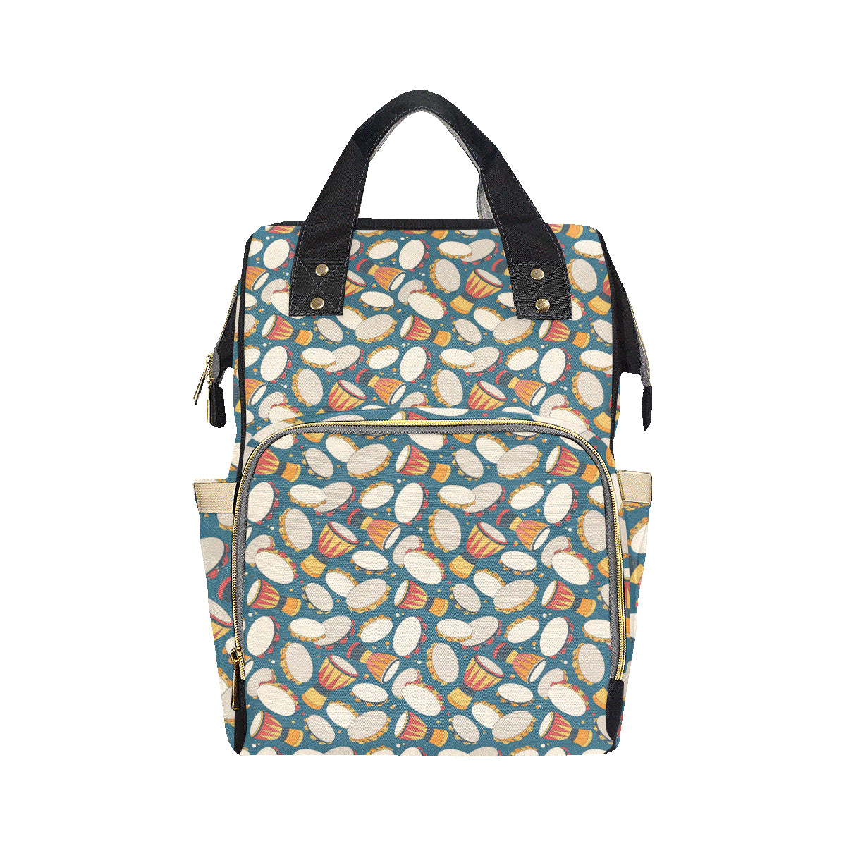 Tambourine Pattern Print Design 01 Diaper Bag Backpack