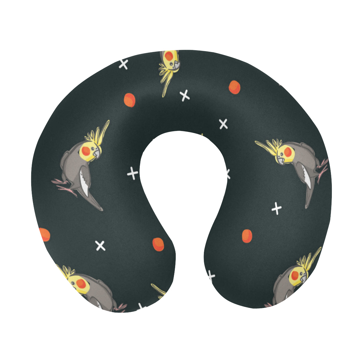 Cockatiel Pattern Print Design 02 U-Shaped Travel Neck Pillow