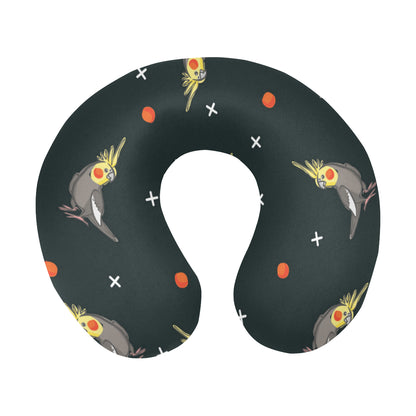 Cockatiel Pattern Print Design 02 U-Shaped Travel Neck Pillow