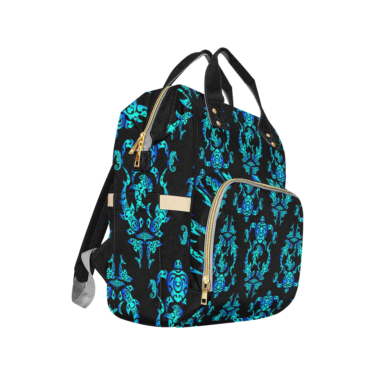 Sea turtle Polynesian Tribal Hawaiian Diaper Bag Backpack