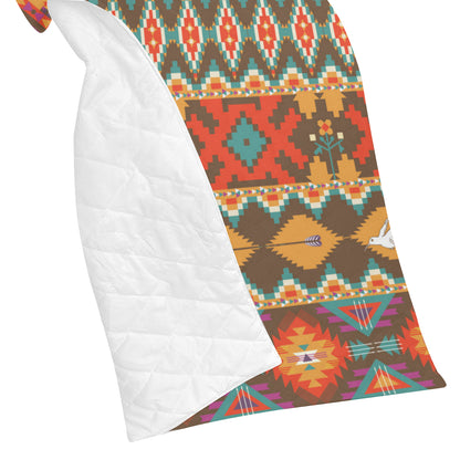 Native Pattern Print Design A01 Premium Quilt