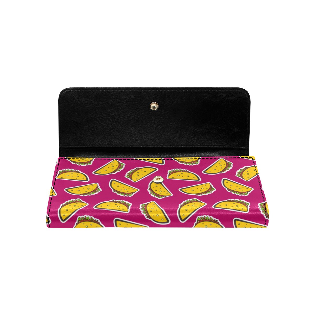 Taco Pattern Print Design TC01 Women's Trifold Wallet