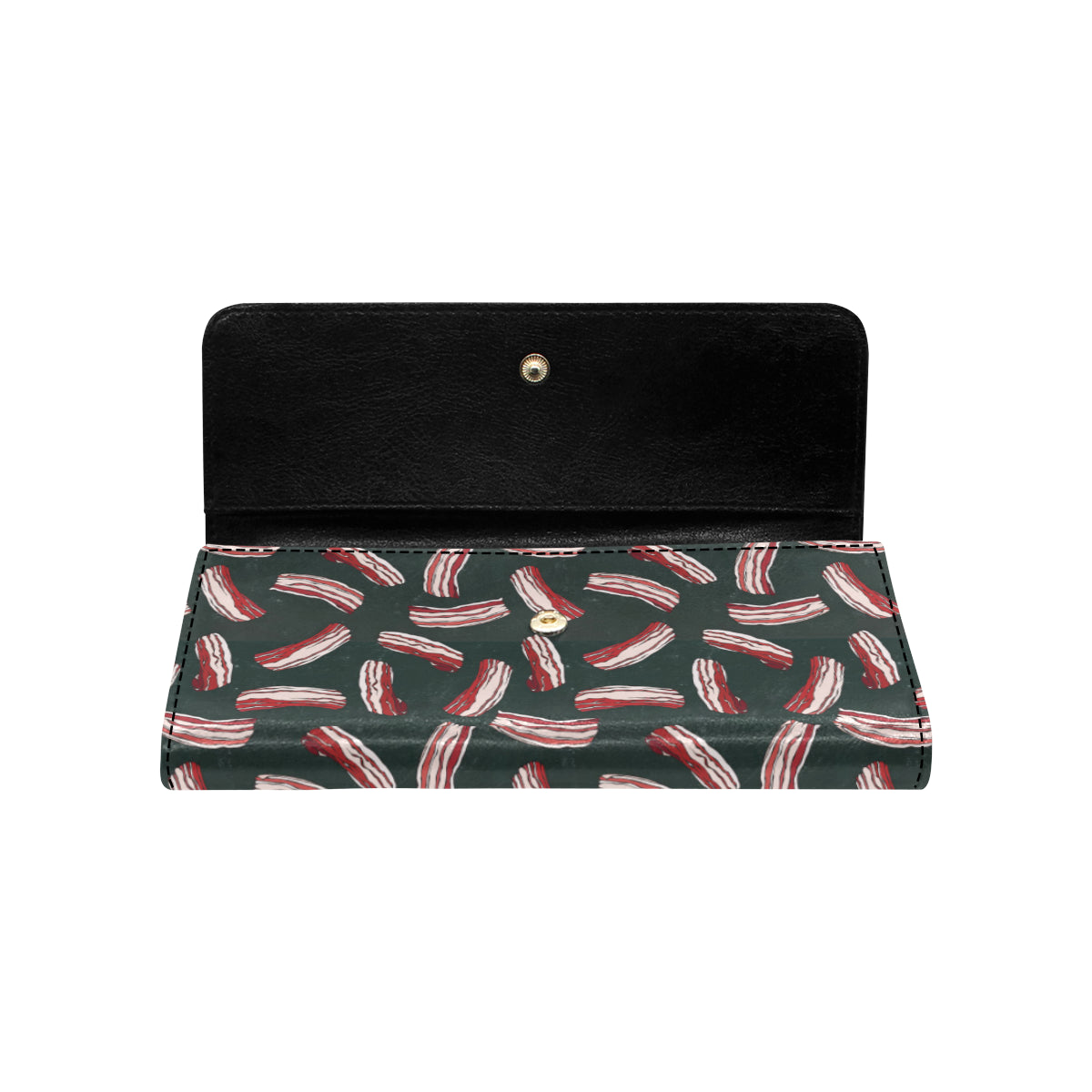 Bacon Pattern Print Design 02 Women's Trifold Wallet