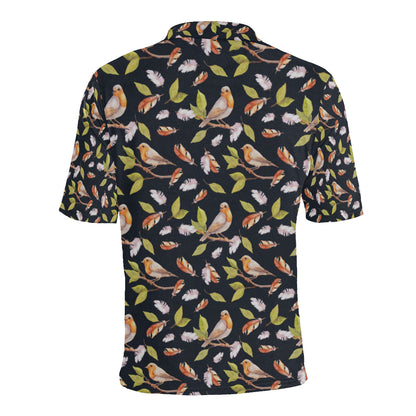 Birds Pattern Print Design 02 Men Polo Shirt
