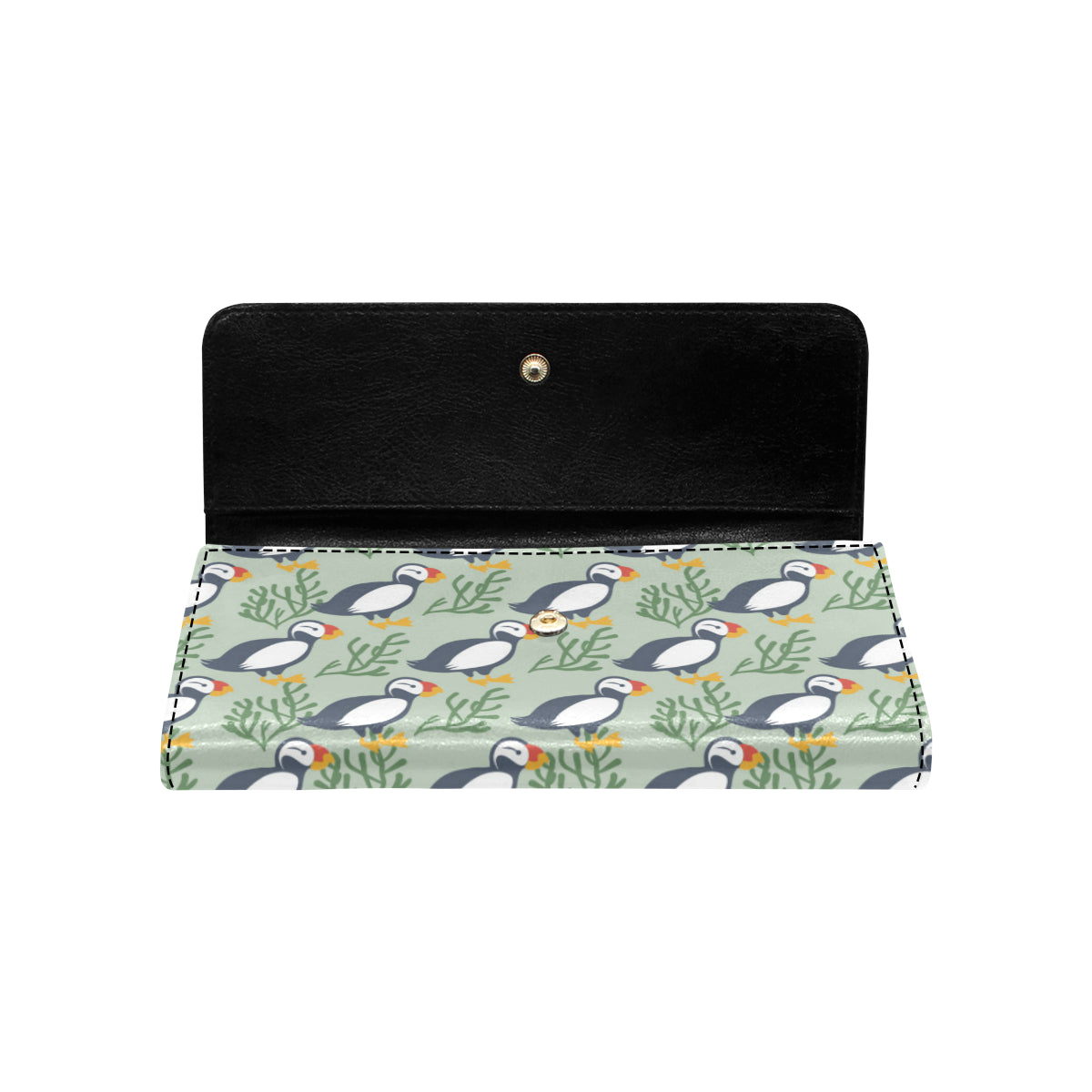 Puffin Pattern Print Design A04 Women's Trifold Wallet