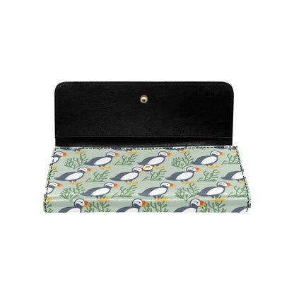 Puffin Pattern Print Design A04 Women's Trifold Wallet