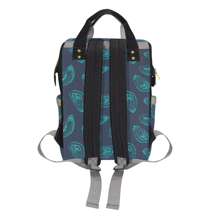 Oyster Pattern Print Design 01 Diaper Bag Backpack