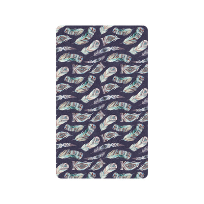 Feather Vintage Boho Design Print Rubber Doormat
