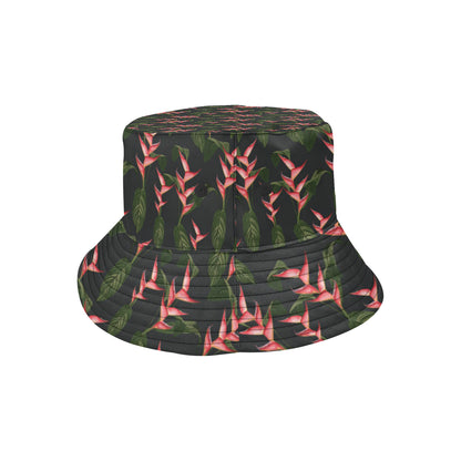 Heliconia Pattern Print Design HL07 Unisex Bucket Hat