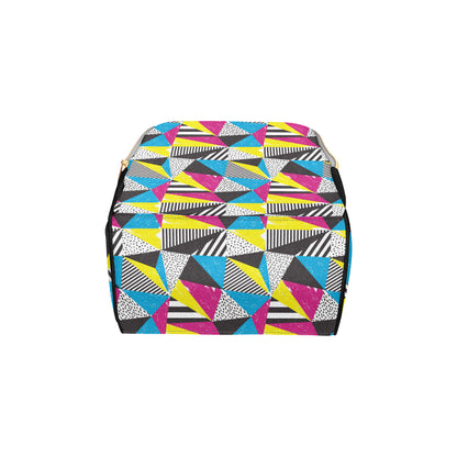 80s Pattern Print Design 2 Diaper Bag Backpack