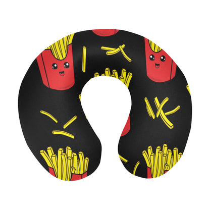 French Fried Pattern Print Design 03 U-Shaped Travel Neck Pillow