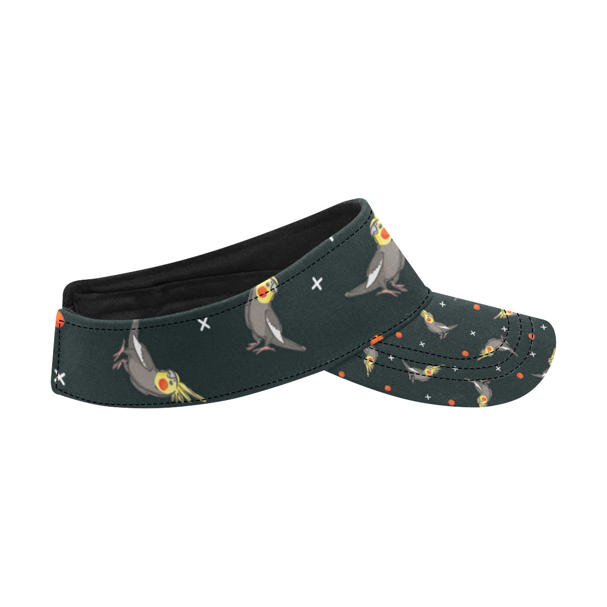 Cockatiel Pattern Print Design 02 Unisex Sun Visor