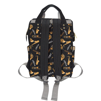 Jazz Pattern Print Design 01 Diaper Bag Backpack