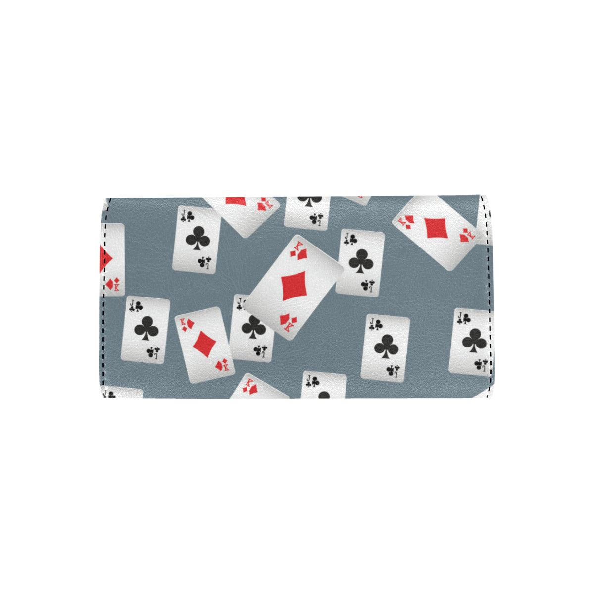 Poker Cards Pattern Print Design A05 Women's Trifold Wallet