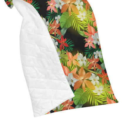 Amaryllis Pattern Print Design AL07 Premium Quilt