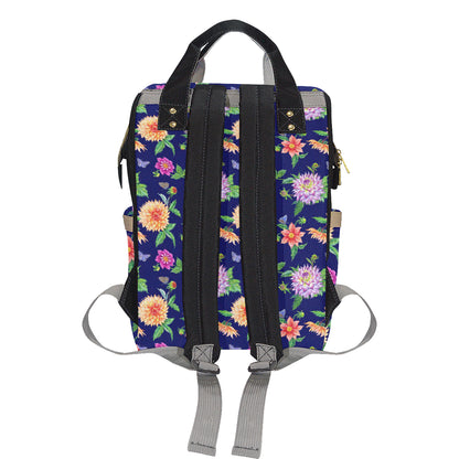 Dahlia Pattern Print Design DH010 Diaper Bag Backpack