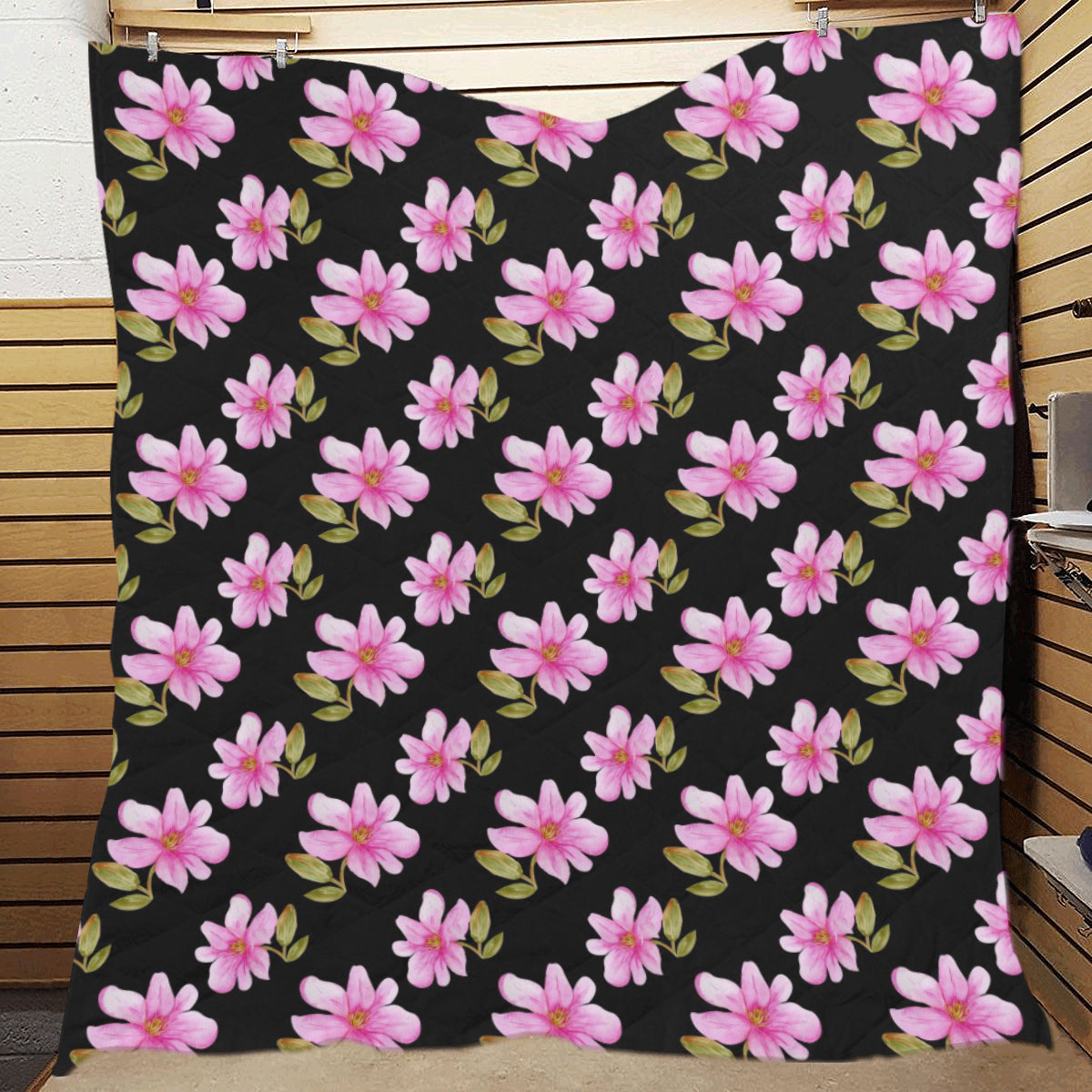 Magnolia Pattern Print Design MAG06 Premium Quilt