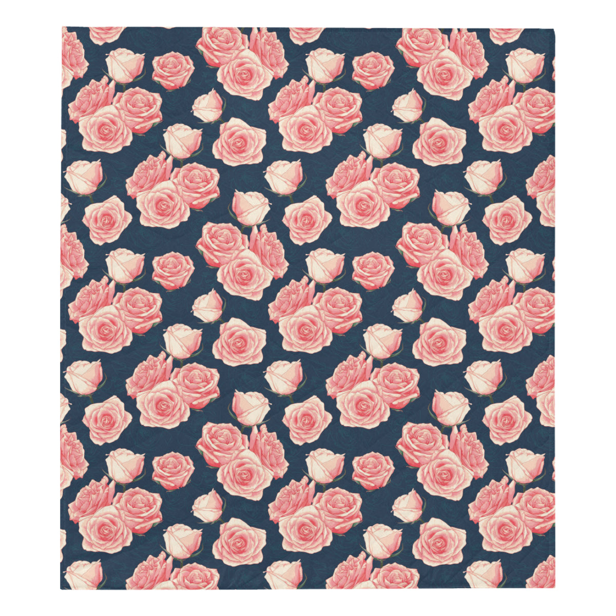 Rose Pattern Print Design A03 Premium Quilt