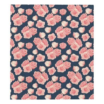 Rose Pattern Print Design A03 Premium Quilt