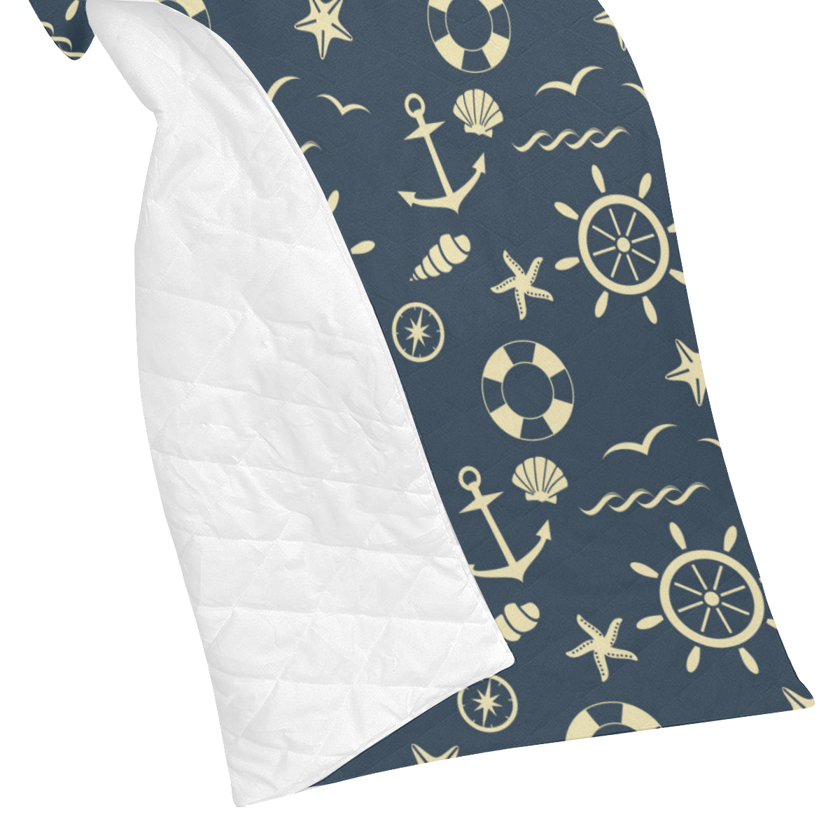 Nautical Pattern Print Design A01 Premium Quilt