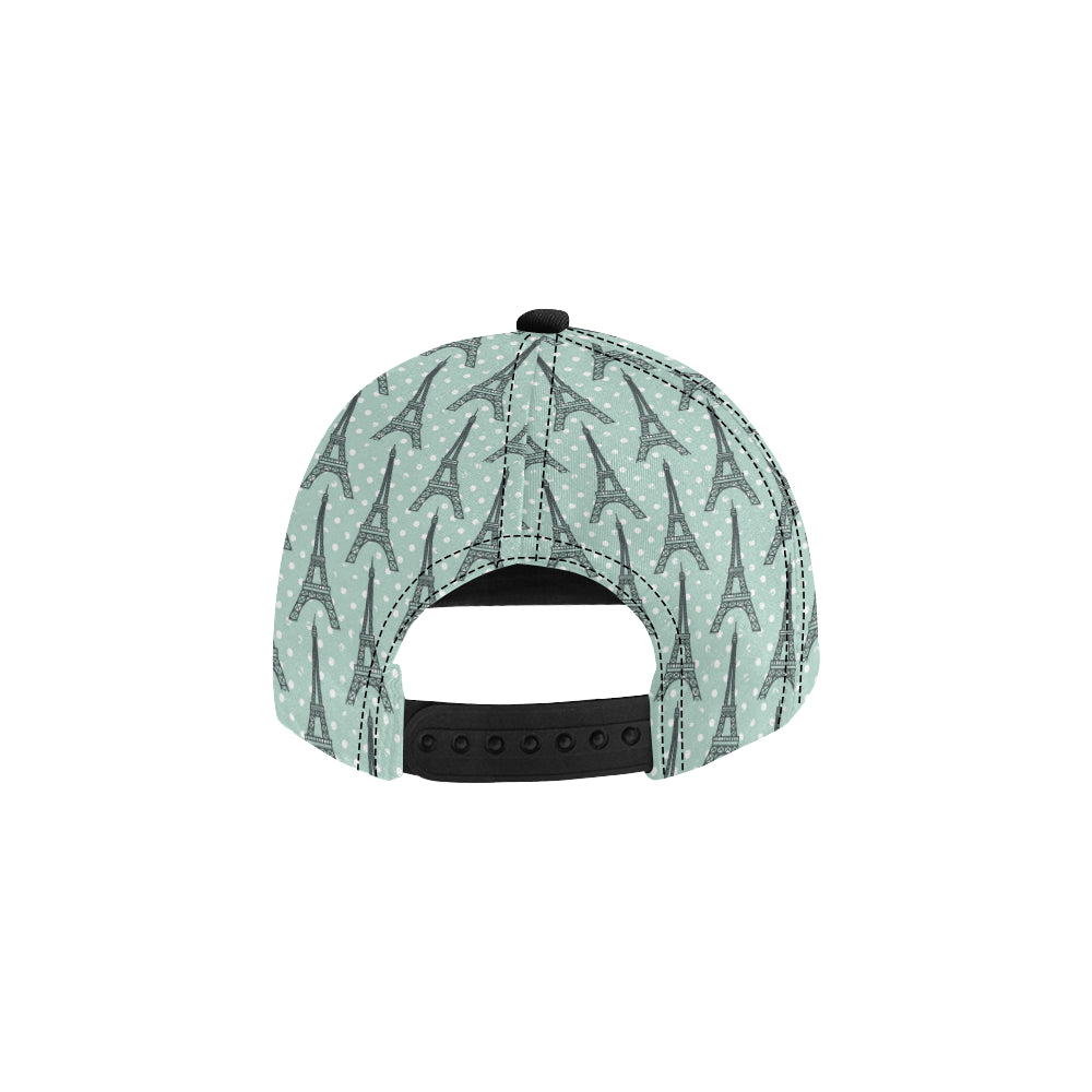Eiffel Tower Polka Dot Print Snapback Cap